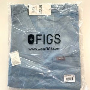 FIGS-Dusty Blue Catarina One Pocket Scrub Top XS
